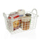 Veelzijdige mand Versa Wit Staal industrial (23 x 14,5 x 37 cm)