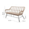 Tuinstoel Ariki 121 x 62 x 76 cm Synthetische rotan Staal Grafiet
