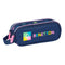 Pennenetui met 2 vakken Benetton Cool Marineblauw 21 x 8 x 6 cm