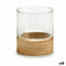 Kaarshouder Bruin Transparant Hout Kristal 10 x 11,1 x 10 cm (18 Stuks)