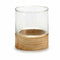 Kaarshouder Bruin Transparant Hout Kristal 10 x 11,1 x 10 cm (18 Stuks)