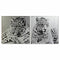 Schilderij DKD Home Decor 100 x 2,5 x 100 cm Luipaard Koloniaal (2 Stuks)