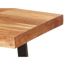 Bijzettafel Trama 120 x 60 x 48 cm Bruin Zwart Acacia
