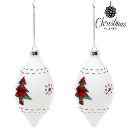 Kerstballen (2 uds) Kristal Wit