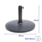Voet voor Parasol Marbueno Zwart Cement 45 x 33 x 44 cm