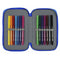 Dubbele etui Real Zaragoza Blauw 12.5 x 19.5 x 4 cm (28 Onderdelen)