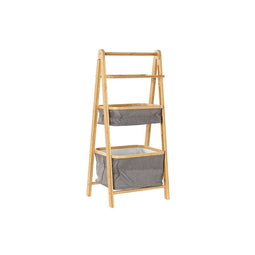 Badkamerschappen DKD Home Decor Natuurlijk Grijs Polyester Bamboe (45 x 32 x 98 cm)