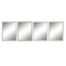 Wandspiegel DKD Home Decor 56 x 2 x 76 cm Kristal Grijs Beige Wit polyestyreen (4 Stuks)