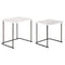 Set van 2 tafels DKD Home Decor Wit Zwart Metaal Hout MDF 51 x 43 x 49 cm