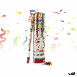 Confettikanon Papier Multicolour (5 x 98,5 x 5 cm) (48 Stuks)
