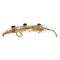 Kaarshouder 60,5 x 28,5 x 11 cm Gouden Metaal