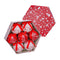 Kerstballen Wit Rood Papier Polyfoam Sneeuwpop 7,5 x 7,5 x 7,5 cm (7 Stuks)