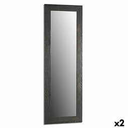 Wandspiegel Grijs Hout Glas 46 x 136 x 2 cm (2 Stuks)
