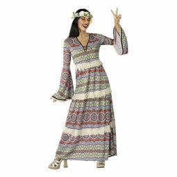 Kostuums voor Volwassenen Hippie Multicolour (1 Stuks) Maat M/L