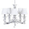 Plafondlamp 58 x 58 x 104 cm Zwart Metaal Wit Vintage