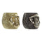 Decoratieve figuren DKD Home Decor 20 x 24,5 x 18,5 cm Zilverkleurig Gouden Koloniaal Gorilla (2...