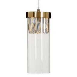 Plafondlamp Kristal Gouden Metaal 11 x 11 x 45 cm