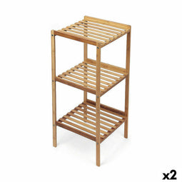 Planken Confortime Natuurlijk Bamboe 35 x 35 x 76,2 cm (2 Stuks)