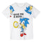 T-Shirt met Korte Mouwen voor kinderen Sonic Wit Maat 10 Jaar