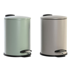 Pedaalemmer DKD Home Decor Beige Groen 3 L Stads (2 Stuks)