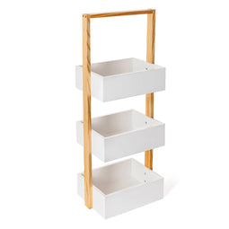 Planken Quid Sira Wit Hout 25,6 x 18,4 x 67 cm