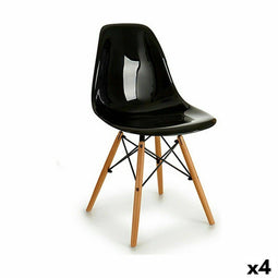 Keukenstoel Kirk Zwart 53 x 82 x 47 cm (4 Stuks)