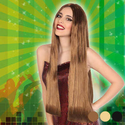 Langharige Pruik 117847 Kleur Kastanje