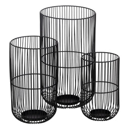 Set van placemats Zwart Ijzer 22 x 22 x 39 cm (3 Stuks)