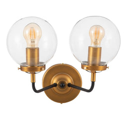 Muurlamp 33 x 23,5 x 32,5 cm Kristal Gouden Metaal