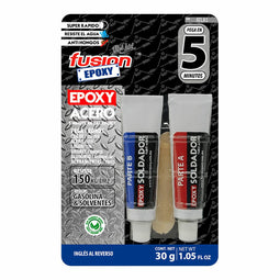 Two component epoxy adhesive Fusion Epoxy Black Label Atla5 Staal 30 g