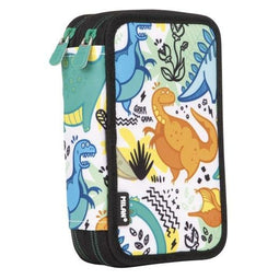 Dubbele etui Milan Dinosaurussen 19,5 x 13 x 5 cm