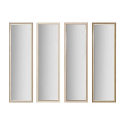 Wandspiegel Home ESPRIT Wit Bruin Beige Grijs Kristal polyestyreen 35 x 2 x 132 cm (4 Stuks)