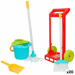 Schoonmaakwagen met accessoires Colorbaby 5 Onderdelen Speelgoed 24,5 x 43,5 x 15 cm (20 Stuks)