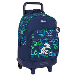 Schoolrugzak met Wielen El Niño Glassy Marineblauw 33 X 45 X 22 cm