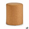 Poef Bruin Kurk Hout MDF 34 x 39 x 34 cm (2 Stuks)