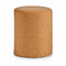 Poef Bruin Kurk Hout MDF 34 x 39 x 34 cm (2 Stuks)