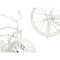 Bordsklocka Fiets Wit Metaal 42 x 24 x 10 cm (4 Stuks)