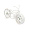 Bordsklocka Fiets Wit Metaal 42 x 24 x 10 cm (4 Stuks)
