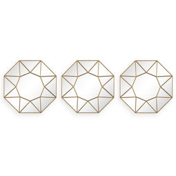 Set spiegels Voor aan de muur Plastic (25 x 25 cm) (3 pcs)