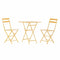 Tafel met twee stoelen DKD Home Decor 87 cm 60 x 60 x 75 cm