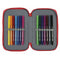 Dubbele etui Real Sporting de Gijón Rood 12.5 x 19.5 x 4 cm (28 Onderdelen)