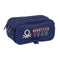 Pennenetui met 3 vakken Benetton Varsity Grijs Marineblauw 21,5 x 10 x 8 cm