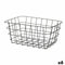 Veelzijdige mand Rechthoekig Zwart Metaal 30,3 x 14 x 22,5 cm (6 Stuks)