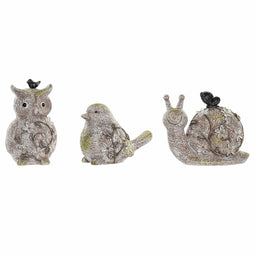 Decoratieve figuren DKD Home Decor Groen Roze Natuurlijk dieren Shabby Chic 20,5 x 10 x 17 cm (3...