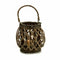 Kaarshouder Grijs Bruin vlechtwerk Glas 29,5 x 24 x 22 cm (6 Stuks)