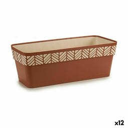 Zelfwaterende plantenpot Stefanplast Orfeo Terra cotta Plastic 18 x 17 x 49 cm (12 Stuks)