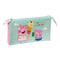 Pennenetui met 2 vakken Peppa Pig Ice cream Roze Munt 22 x 12 x 3 cm