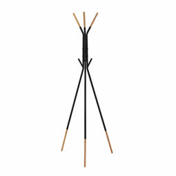 Klädhängare DKD Home Decor Zwart Natuurlijk Staal Plastic Loft 65 x 65 x 179 cm