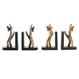 Bokstöd DKD Home Decor 22 x 8,5 x 17 cm Hars (2 Stuks)