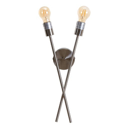 Muurlamp 18 x 10 x 45 cm Metaal Zilver